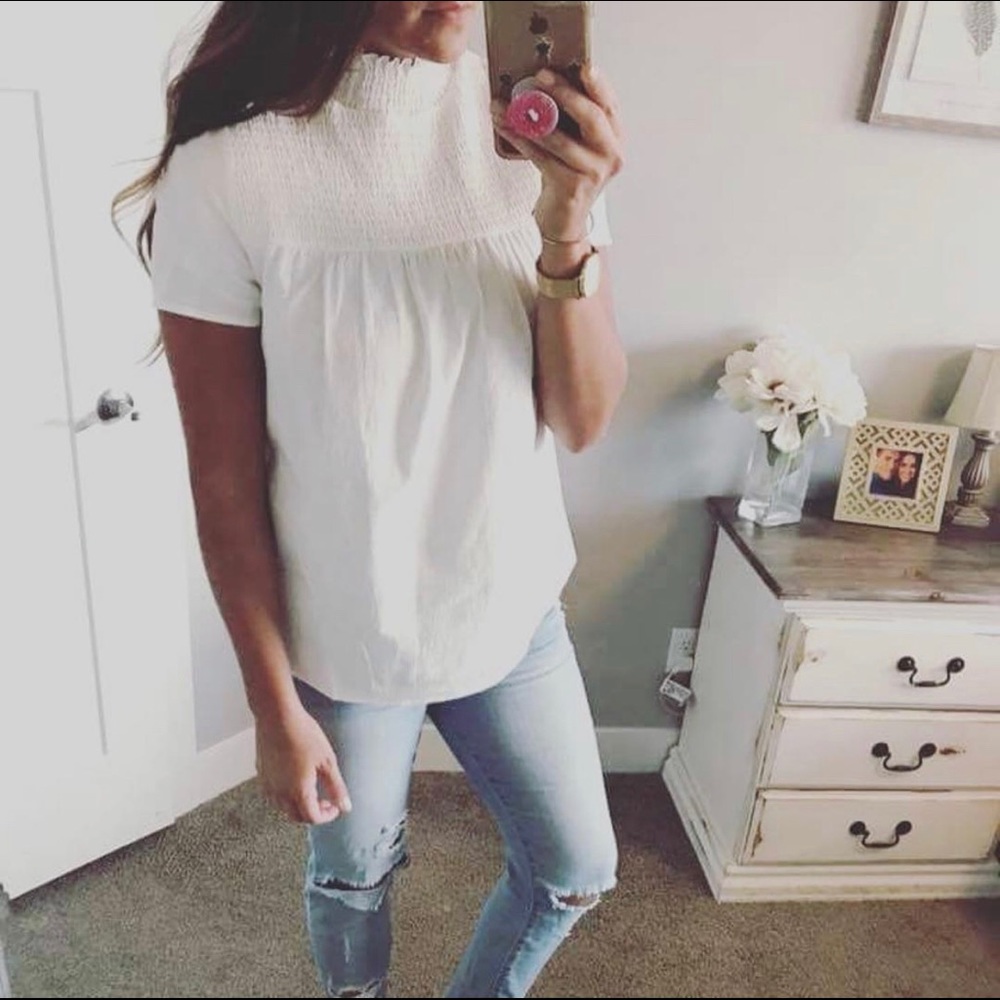 ⚪️Jennings High Neck Top Off White⚪️